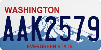 WA license plate AAK2579