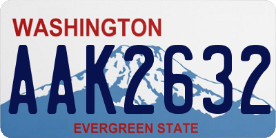 WA license plate AAK2632