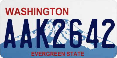 WA license plate AAK2642