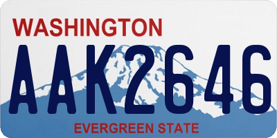 WA license plate AAK2646