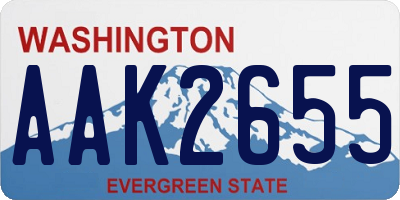 WA license plate AAK2655