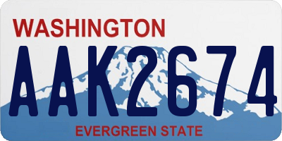 WA license plate AAK2674