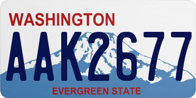 WA license plate AAK2677