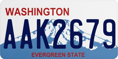WA license plate AAK2679
