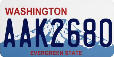 WA license plate AAK2680