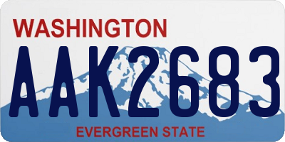 WA license plate AAK2683