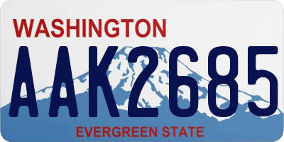 WA license plate AAK2685