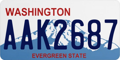 WA license plate AAK2687