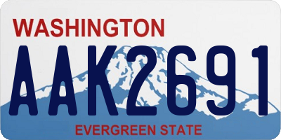 WA license plate AAK2691
