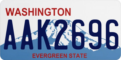 WA license plate AAK2696