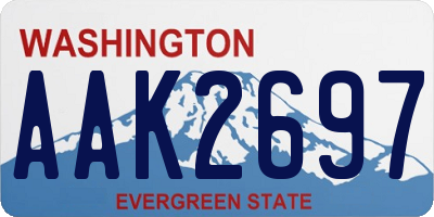 WA license plate AAK2697