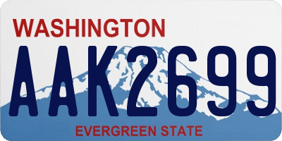 WA license plate AAK2699