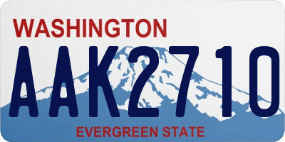 WA license plate AAK2710