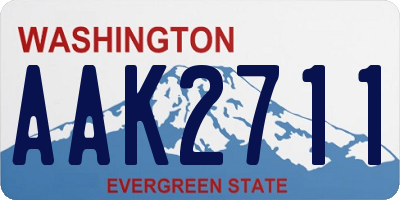 WA license plate AAK2711