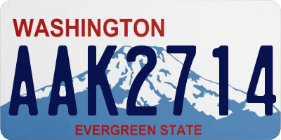 WA license plate AAK2714