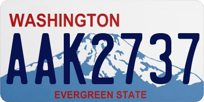 WA license plate AAK2737