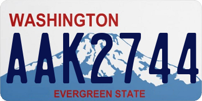 WA license plate AAK2744