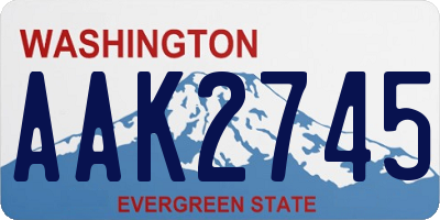 WA license plate AAK2745