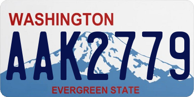 WA license plate AAK2779