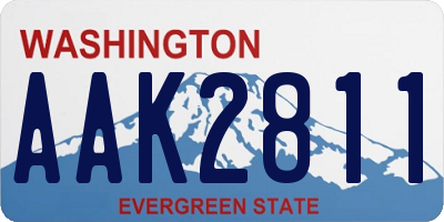 WA license plate AAK2811