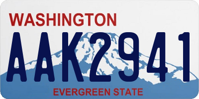 WA license plate AAK2941