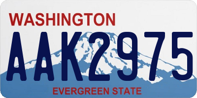 WA license plate AAK2975