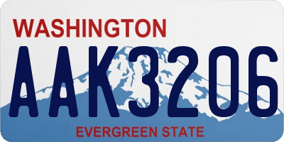 WA license plate AAK3206