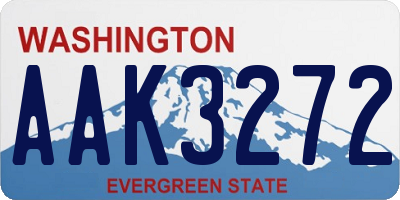 WA license plate AAK3272