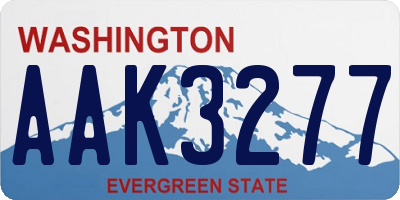 WA license plate AAK3277