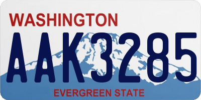 WA license plate AAK3285