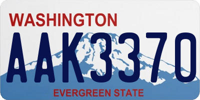 WA license plate AAK3370