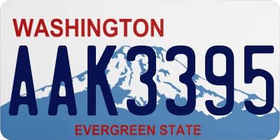 WA license plate AAK3395