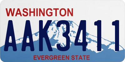 WA license plate AAK3411