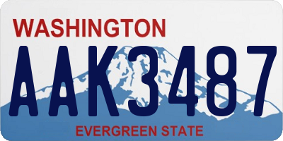 WA license plate AAK3487