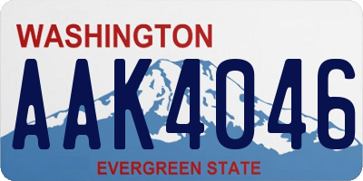 WA license plate AAK4046