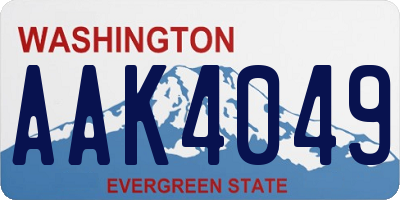 WA license plate AAK4049