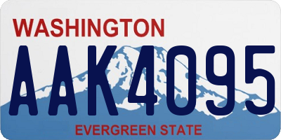 WA license plate AAK4095