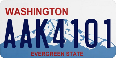WA license plate AAK4101