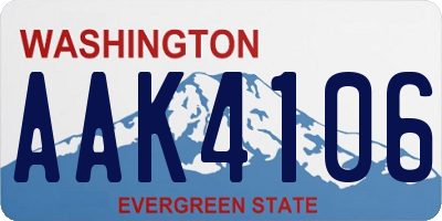 WA license plate AAK4106