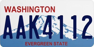 WA license plate AAK4112