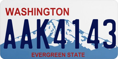 WA license plate AAK4143