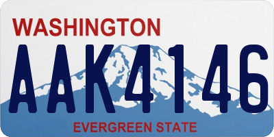 WA license plate AAK4146