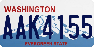 WA license plate AAK4155
