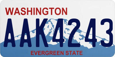 WA license plate AAK4243