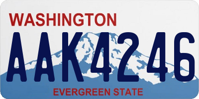WA license plate AAK4246