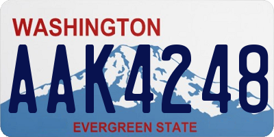 WA license plate AAK4248