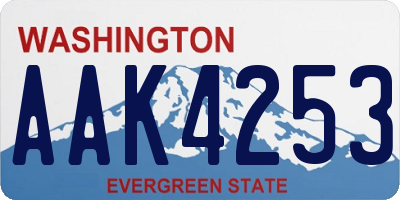 WA license plate AAK4253