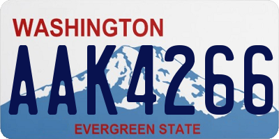 WA license plate AAK4266