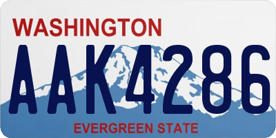 WA license plate AAK4286
