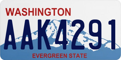 WA license plate AAK4291